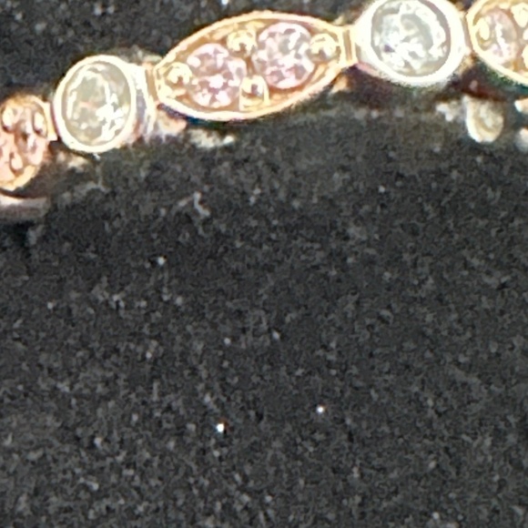 925 Sterling Silver Pink & White CZ Two Toned Ring Size 5 - Picture 3 of 7